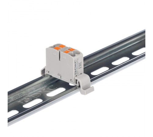 Блок распределительный, зажим push-in, 4 точки подключения 2,5 кв.мм, синий  DTP1-004-04SPUB  DKC