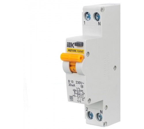 Выключатель автоматический дифференциального тока АВДТ32МL В10 30мА KARAT  MVD12-1-010-B-030  IEK