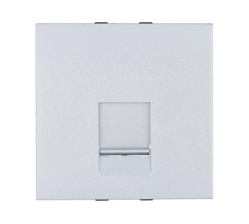 Накладка для розетки телефонной, компьютерной RJ,45х45мм (серебристый металлик) LK45  853203-1  Ecoplast