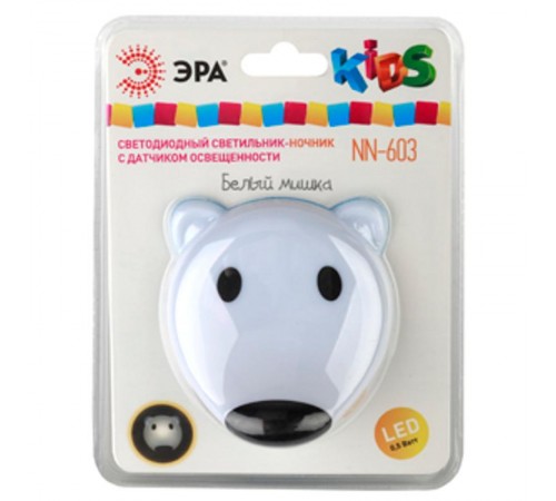 Ночник NN-603-LS 0,5Вт светодиодный белый  Б0019095  ЭРА