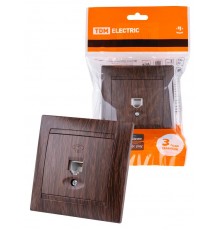 Розетка телефонная RJ11 венге "Лама"  SQ1815-0415  TDM