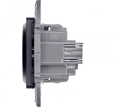 Inspiria Антрацит Розетка с заземлением С/У со шторками 16А без рамки  673733  Legrand