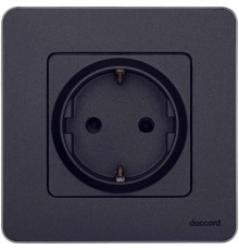 Inspiria Антрацит Розетка с заземлением С/У со шторками 16А без рамки  673733  Legrand
