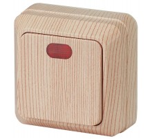 2-102-11 Intro Выключатель с подсветкой, 10А-250В, IP20, ОУ, Quadro, сосна  Б0027636  Intro