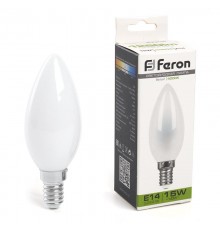 Лампа светодиодная, (15W) 230V E14 4000K матовая, LB-717  38257  FERON
