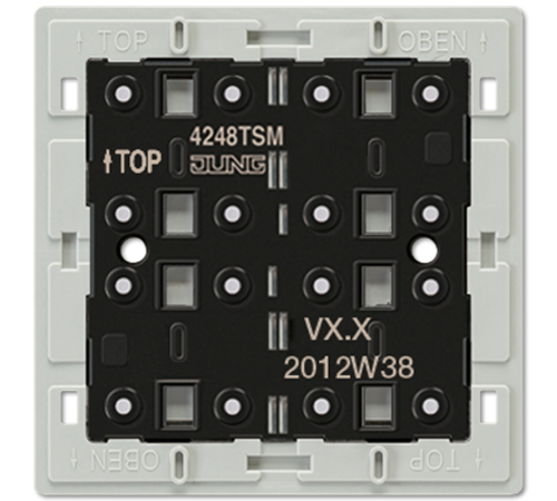 Кнопочный модуль F40, 24 В AC/DC, 20 мA, 4 канала, 8 контактов, для подключения к релейным станциям; универсальные встраиваемые механизмы  4248TSM  