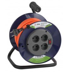 Удлинитель силовой ЭРА RPx-4s-2x1.0-40m на п. катушке б/з 4 гн 40м ПВС 2х1  Б0043051  ЭРА