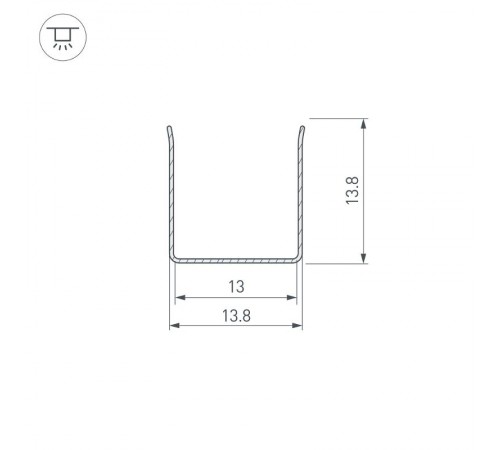 Профиль гибкий ARL-MOONLIGHT-1213-2x500 ANOD (arlight, Алюминий)  029419  Arlight