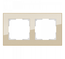 W0021111/Электроустановочные изделия - Рамка на 2 поста (шампань)  a050796  Werkel