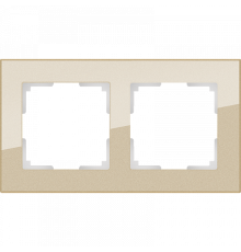 W0021111/Электроустановочные изделия - Рамка на 2 поста (шампань)  a050796  Werkel