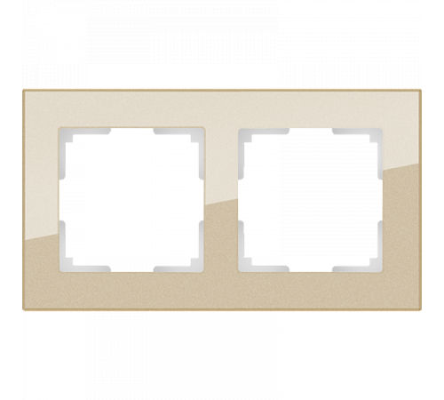 W0021111/Электроустановочные изделия - Рамка на 2 поста (шампань)  a050796  Werkel