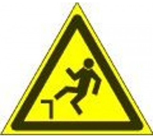 Знак наклейка W15 "Осторожно. Возможность падения с высоты" (200х200х200) ГОСТ 12.4.026-2015  PROxima an-w-15  EKF