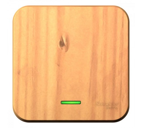 Blanca Ясень О/У с изолирующей пластиной Ясень Выключатель 1-клавишный с подсветкой 10А,250B  BLNVA101115  SE