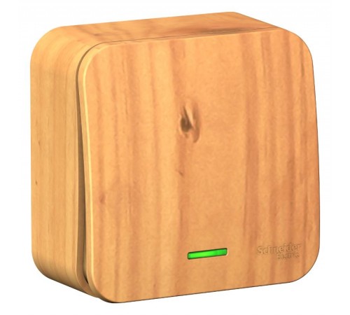 Blanca Ясень О/У с изолирующей пластиной Ясень Выключатель 1-клавишный с подсветкой 10А,250B  BLNVA101115  SE