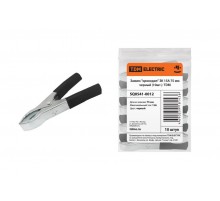 Зажим "крокодил" ЗК 15А 75мм черный (10шт)   SQ0541-0012  TDM