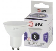 Лампа светодиодная LED MR16-8W-860-GU10 (диод, софит, 8Вт, холод, GU10) (10/100/4200)  Б0049072  ЭРА