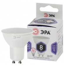 Лампа светодиодная LED MR16-8W-860-GU10 (диод, софит, 8Вт, холод, GU10) (10/100/4200)  Б0049072  ЭРА