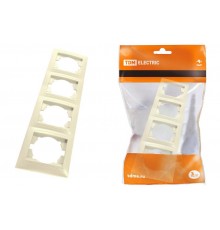 Рамка 4-х постовая горизонтальная сл. кость "Лама"   SQ1815-0132  TDM