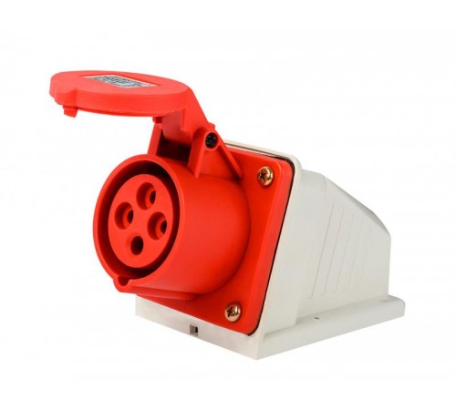 Розетка стац. 3Р+РЕ 32А 380В IP44 РС-103  26193DEK  DEKraft