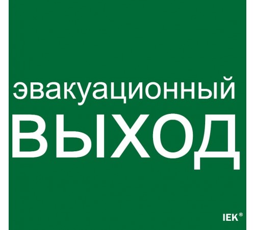 Этикетка самокл. 310х280мм "Эвакуац. выход"   LPC10-1-31-28-EVV  IEK