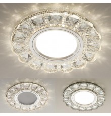 Светильник точечный встраиваемый 2218 MR16 CL прозрачный с подсветкой  a041518  Elektrostandard