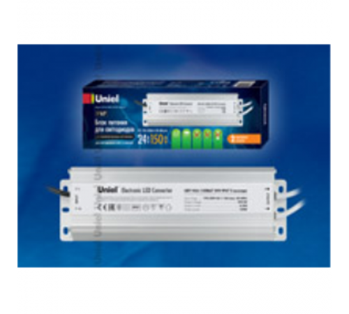Блок питания с защитой от короткого замыкания и перегрузок, алюм. UET-VAJ-150B67 150Вт, 24В, IP67, 2 выходных канала  10590  Uniel