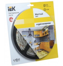 Лента светодиодная LSR-3528Y60-eco 4,8Вт 12В желтый IP65 5м  LSR1-4-060-65-1-05  IEK