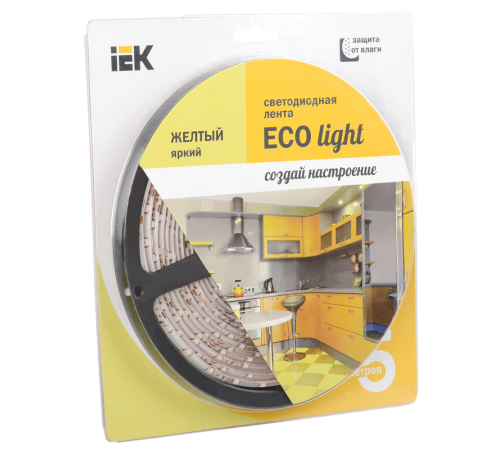 Лента светодиодная LSR-3528Y60-eco 4,8Вт 12В желтый IP65 5м  LSR1-4-060-65-1-05  IEK