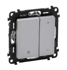 Valena LIFE DIY Алюминий Светорегулятор кнопочный универ. 400Вт без нейтрали  752662  Legrand