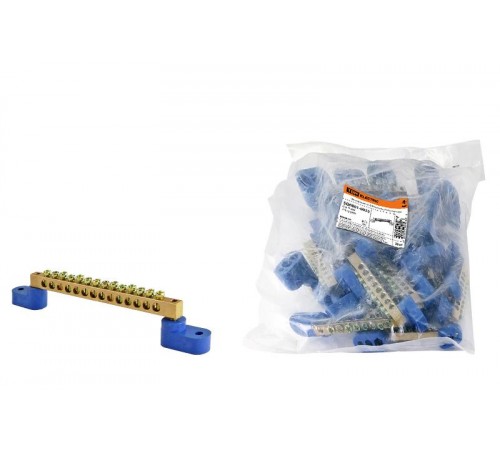 Шина "N" нулевая 6х9мм на двух угл. изоляторах 14 групп   SQ0801-0035  TDM