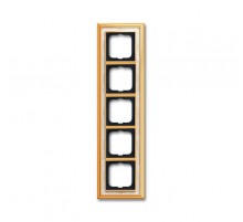 Рамка 5-постовая, серия Династия, Латунь полированная, белая роспись  1754-0-4574   2CKA001754A4574  ABB