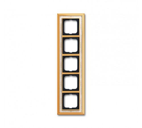 Рамка 5-постовая, серия Династия, Латунь полированная, белая роспись  1754-0-4574   2CKA001754A4574  ABB