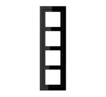 Рамка 4-кратная; чёрная  LSD984SW  Jung