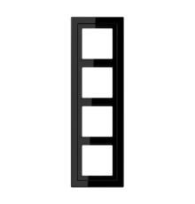 Рамка 4-кратная; чёрная  LSD984SW  Jung