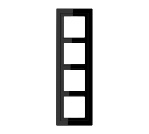 Рамка 4-кратная; чёрная  LSD984SW  Jung