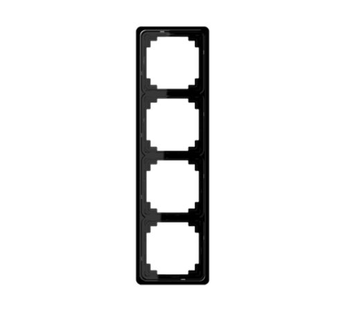 Рамка для вертикальной и горизонтальной установки, 4-кратная, черная  CDP584SW  Jung