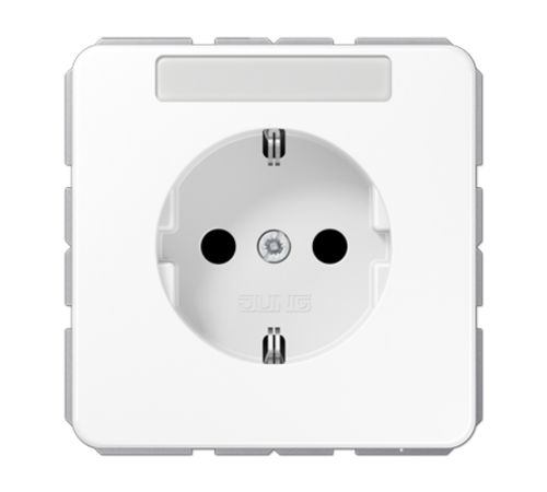 Штепсельная розетка SCHUKO 16A 250V~ с защитой от детей и полем для надписи; центральная плата; белая  CD1520BFKINAWW  Jung