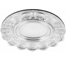 Светильник точечный встраиваемый под лампу, с LED подсветкой CD912 15LED*2835 SMD 4000K, MR16 50W G5.3, прозрачный, хром  28919  FERON