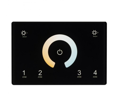 Панель Sens SMART-P81-MIX Black (230V, 4 зоны, 2.4G) (Arlight, IP20 Пластик, 5 лет)  028401  Arlight