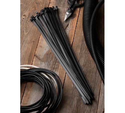 Хомут P6.6 стандартный (ч), 7.6x400 (100шт) FlexLock PROxima  plc-fl-ctsb-7.6x400  EKF