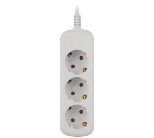 Удлинитель электрический ЭРА UDL-10-330-E Greenline 3 розетки с заземлением 3м ПВС 3x0.75мм2   Б0065037  ЭРА