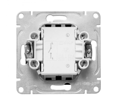 Механизм выключателя, одноклавишный, чёрный Эпика EKF  UP1-SWB-10  EKF