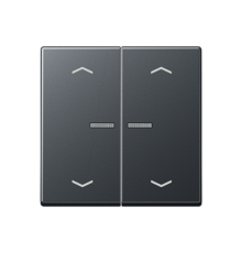 Клавиша для KNX кнопки, 1 группа, с окошком, символы стрелки; термопласт; матовый антрацит A102KO5PBFANM Jung