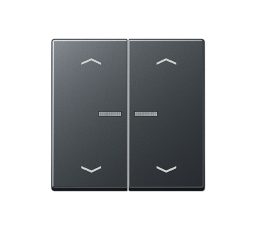 Клавиша для KNX кнопки, 1 группа, с окошком, символы стрелки; термопласт; матовый антрацит A102KO5PBFANM Jung