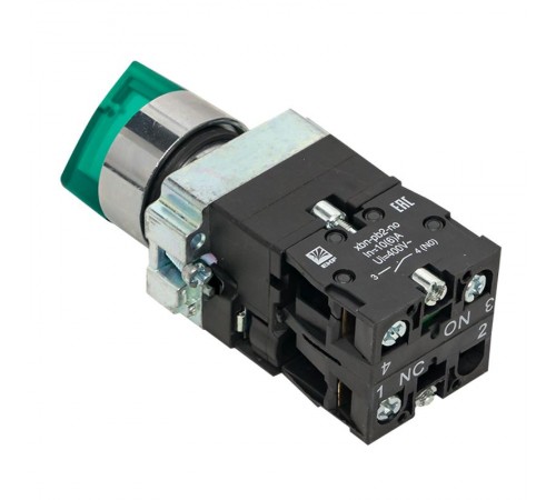 Переключатель BD33 3P c зеленой подстветкой 24В NO PROxima  xb2-bk33-g-24  EKF