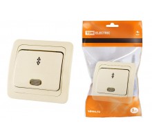 Переключатель на 2 направления с подсветкой 10А сл. кость "Валдай"  SQ1804-0105  TDM