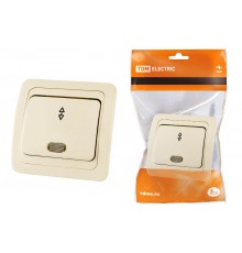 Переключатель на 2 направления с подсветкой 10А сл. кость "Валдай"  SQ1804-0105  TDM