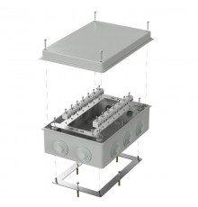 Коробка огнестойкая для о/п 40-0330-FR2.5-28 Е15-Е120 RAL7035 260х175х90 (7 шт/кор) серая  40-0330-7035-FR2.5-28  Промрукав