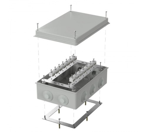 Коробка огнестойкая для о/п 40-0330-FR2.5-28 Е15-Е120 RAL7035 260х175х90 (7 шт/кор) серая  40-0330-7035-FR2.5-28  Промрукав