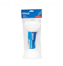 Шнур вязанно-плетенный ПП 5 мм хозяйств., белый, 20 м  139943  Tech-KREP